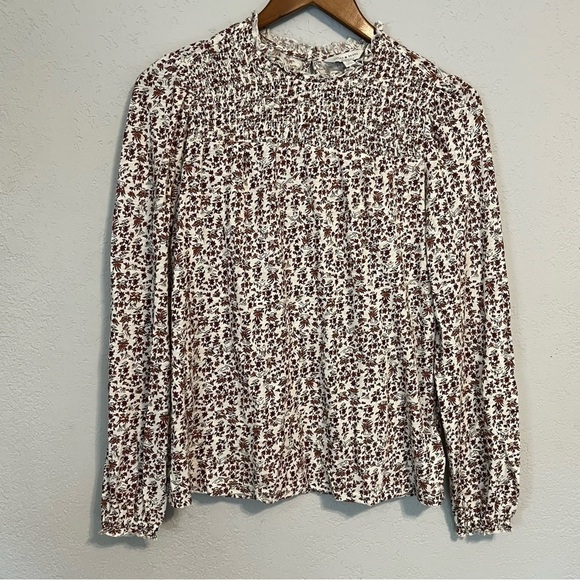 Lucky Brand Long Sleeve Floral Print Blouse - Picture 2 of 11